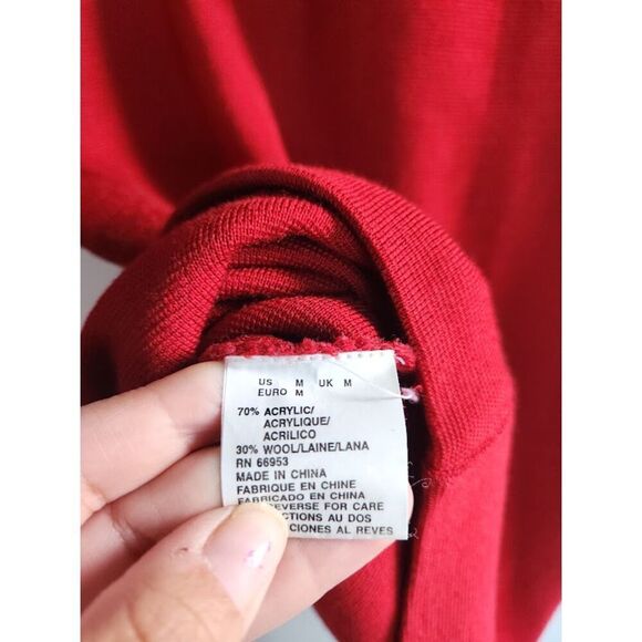 Outlander Women Red Sleeveless A-Line Shift Wool Blend Knit Dress size Medium - Picture 8 of 8